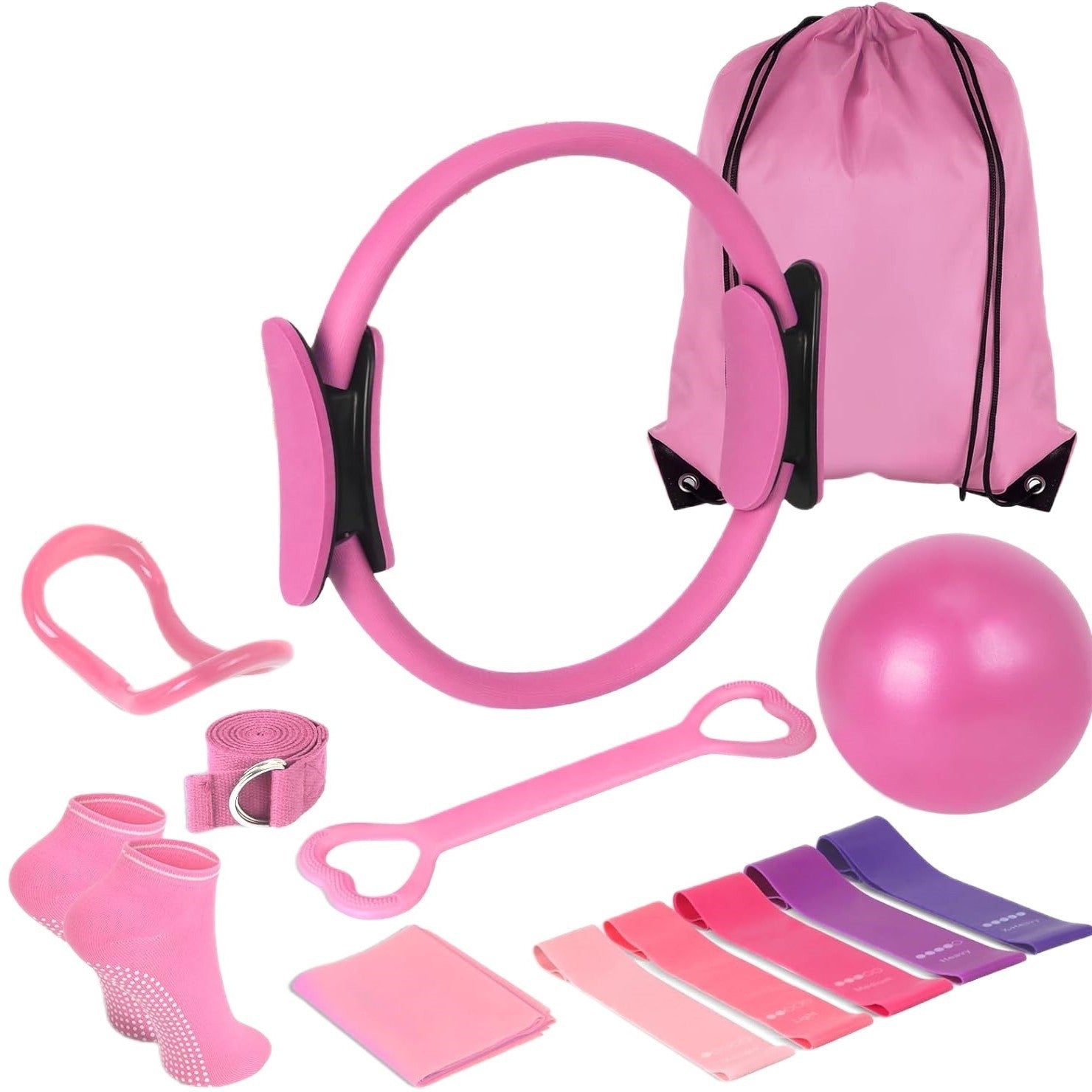 Complete 13-Piece Yoga & Pilates Fitness Set