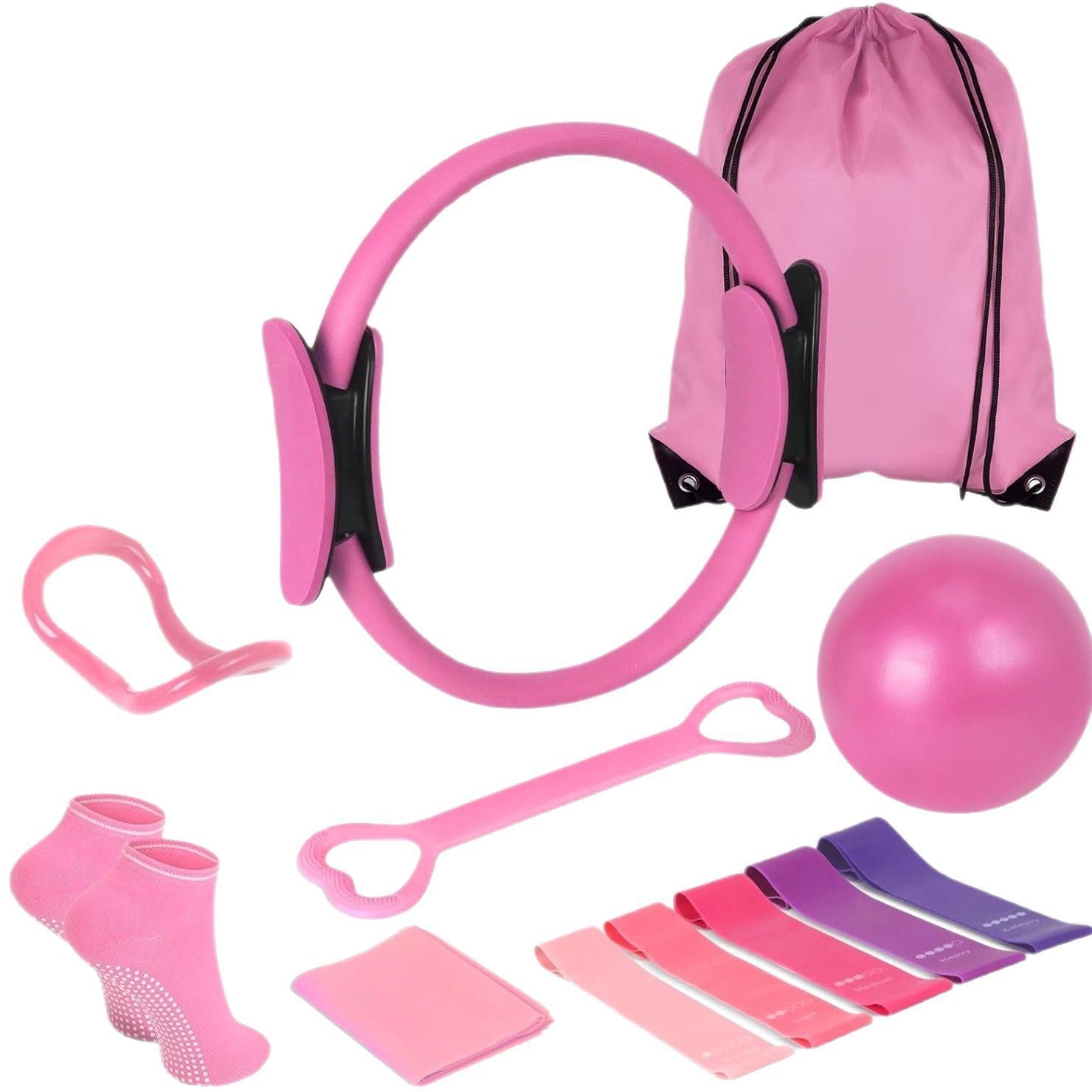 Complete 13-Piece Yoga & Pilates Fitness Set